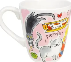 Blond Amsterdam mok aardewerk cat lover 10x11.5cm multi