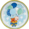 Blond Amsterdam ontbijtbord aardewerk it's a boy 22x2.5cm blauw