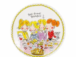 Blond Amsterdam ontbijtbord aardewerk girls 22x2.5cm multi