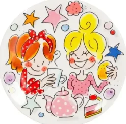 Blond Amsterdam petit four bordje aardewerk friends 12x1.5cm multi