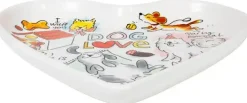 Blond Amsterdam schaal aardewerk dog love 22x21x3cm multi