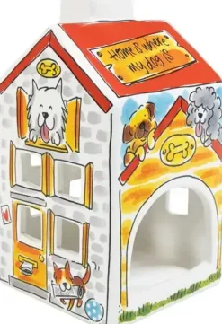 Blond Amsterdam theelichthouder aardewerk dog lover 8.5x8.5x14.5cm multi