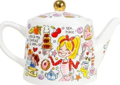 Blond Amsterdam theepot aardewerk you and me 28.5x15x17.5cm multi