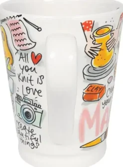 Blond Amsterdam xl mok aardewerk miss creativity 10x12.5cm multi