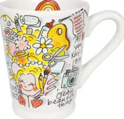 Blond Amsterdam xl mok aardewerk miss creativity 10x12.5cm multi