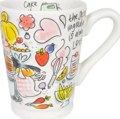 Blond Amsterdam xl mok aardewerk queen of the kitchen 10x12.5cm multi