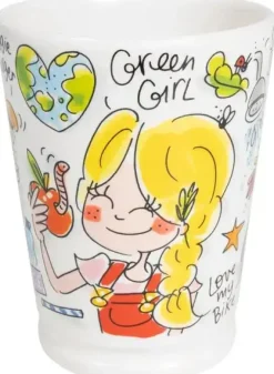 Blond Amsterdam xl mok aardewerk green girl 10x12.5cm multi