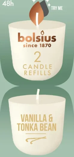 Bolsius cleanlight navulling vanilla & tonka bean