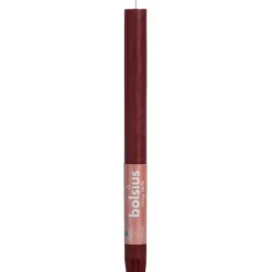 Bolsius dinerkaars rustiek shine 27cm velvet red