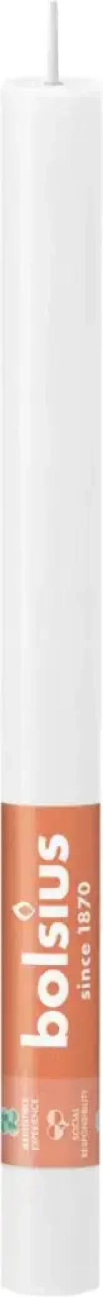 Bolsius dinerkaars rustiek shine 27cm cloudy white