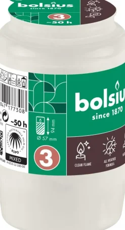 Bolsius gedenklicht nr.3 wit