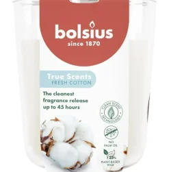 Bolsius geurglas large true scents fresh cotton