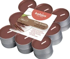 Bolsius geurtheelicht true scents oud wood 18 stuks