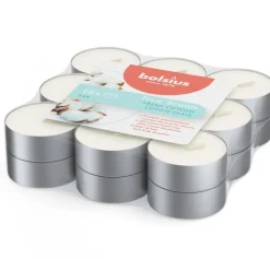 Bolsius geurtheelicht true scents fresh cotton 18 stuks