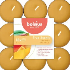 Bolsius geurtheelicht true scents mango 18 stuks