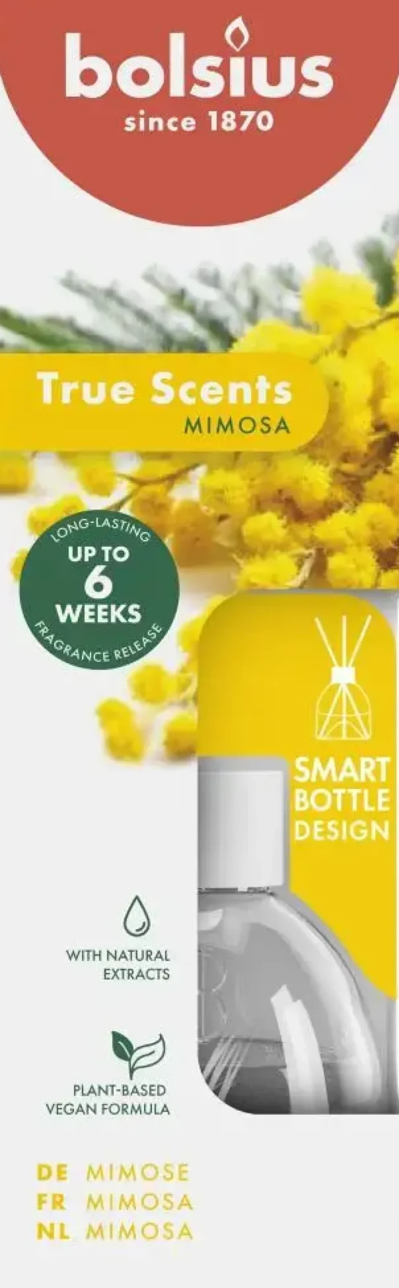 Bolsius geurverspreider true scents mimosa 60 ml