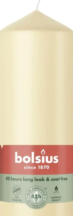 Bolsius stompkaars essentials 5.8x15cm oat beige