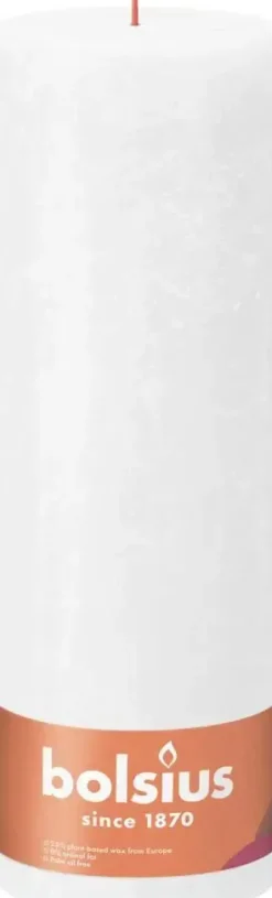 Bolsius stompkaars rustiek shine 10x30cm cloudy white
