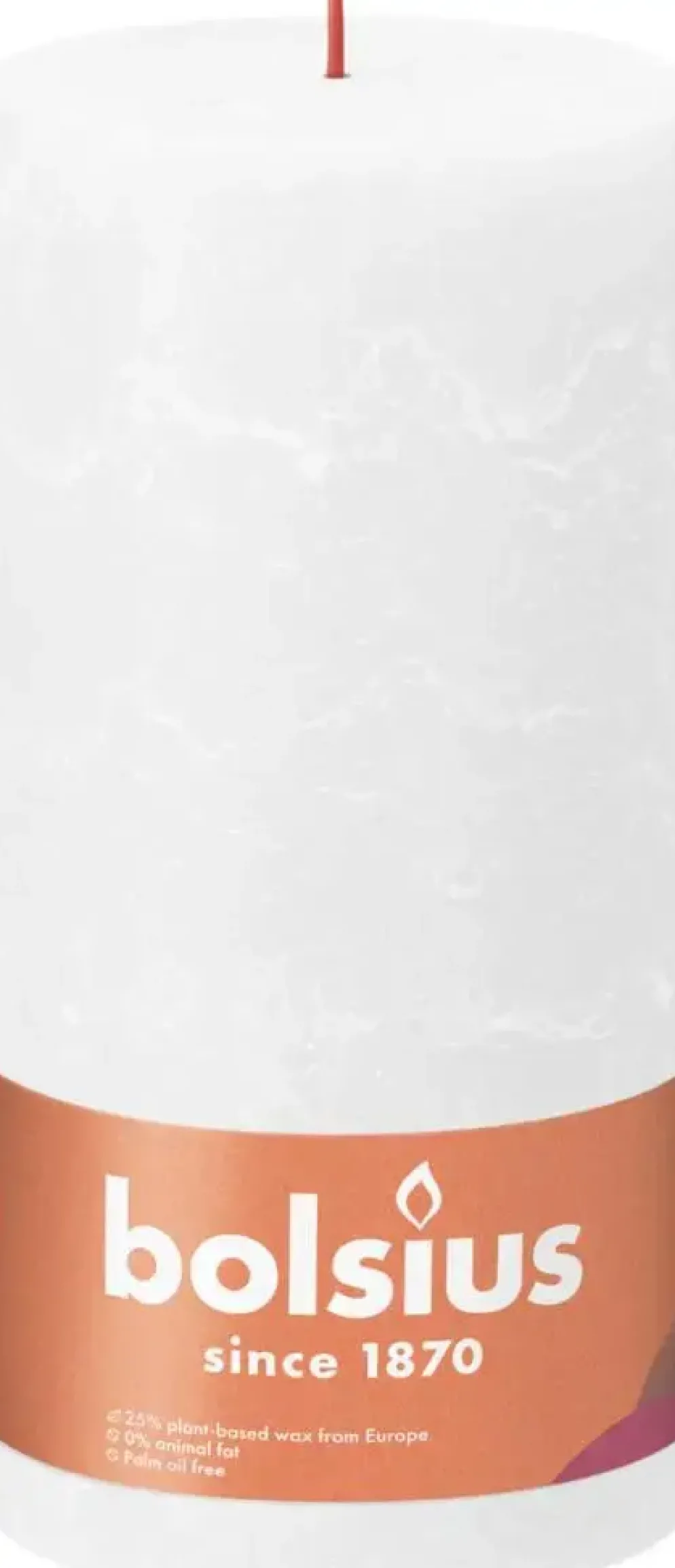 Bolsius stompkaars rustiek shine 10x20cm cloudy white