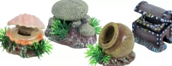 Boon aqua deco ornament bubbel polyresin schelp met uitstromer, 5,5 cm