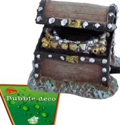 Boon aqua deco ornament bubbel polyresin schatkist met uitstromer, 5 cm.