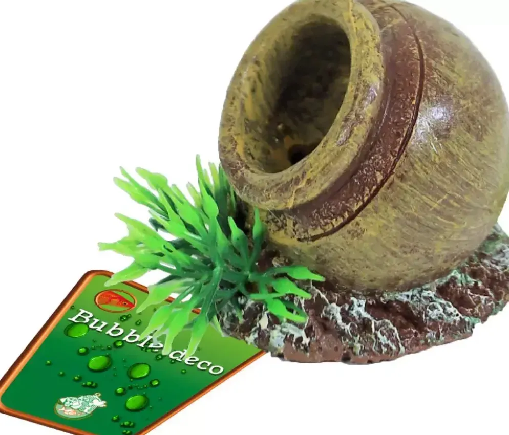 Boon aqua deco ornament bubbel polyresin pot met uitstromer, 5,5 cm