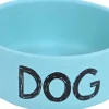 Boon eetbak steen hond 12cm mat blauw