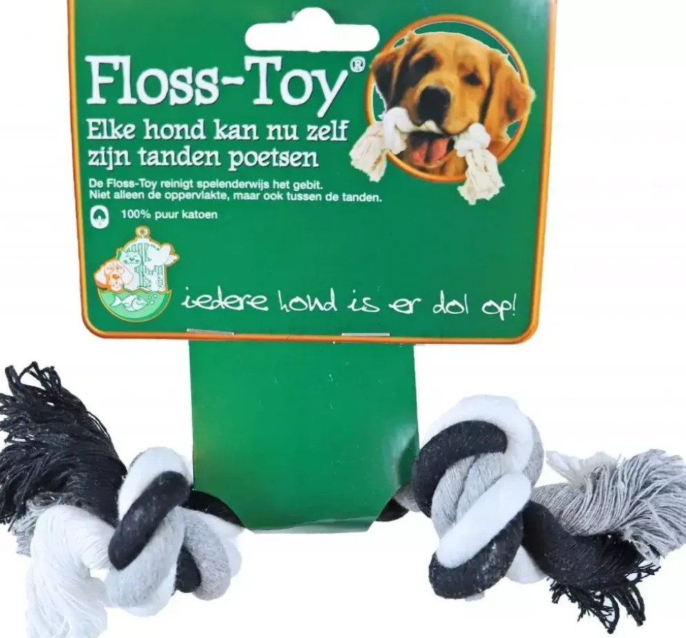 Boon Floss-toy zwart/wit mini