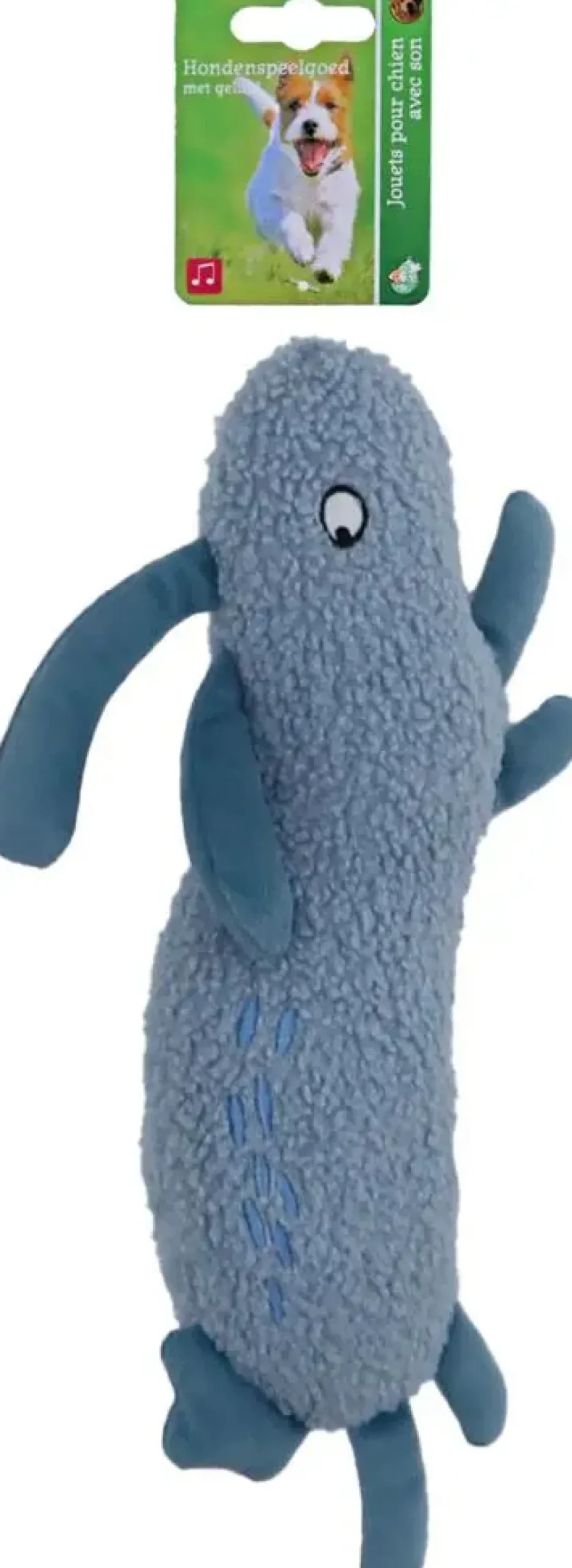 Boon hondenspeelgoed konijn teddystof 28cm blauw