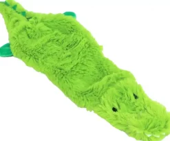 Boon hondenspeelgoed krokodil plat pluche groen, 35 cm.