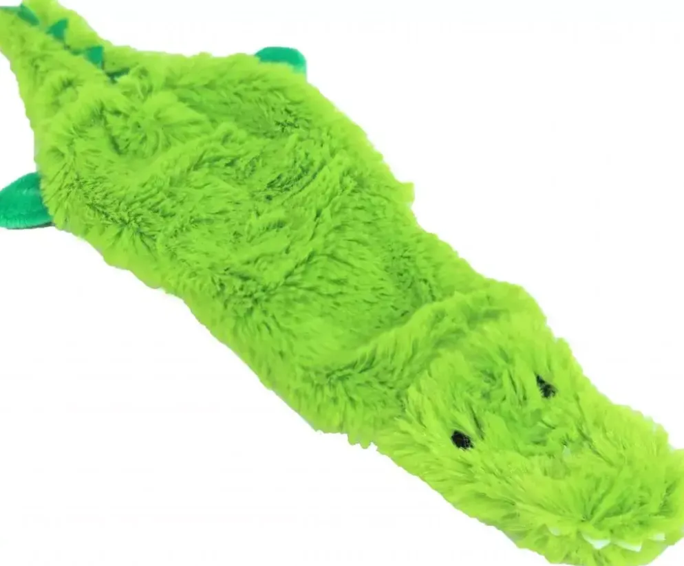Boon hondenspeelgoed krokodil plat pluche groen, 35 cm.