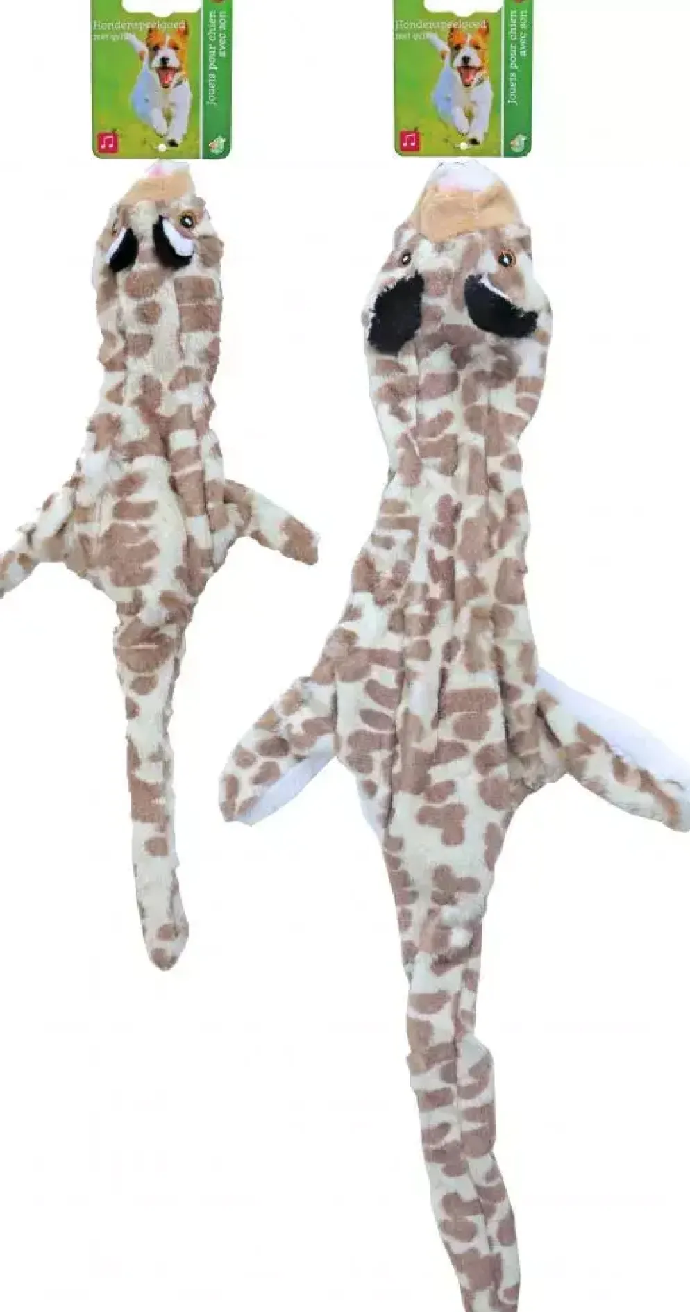 Boon hondenspeelgoed luipaard plat met piep pluche, 35 cm.