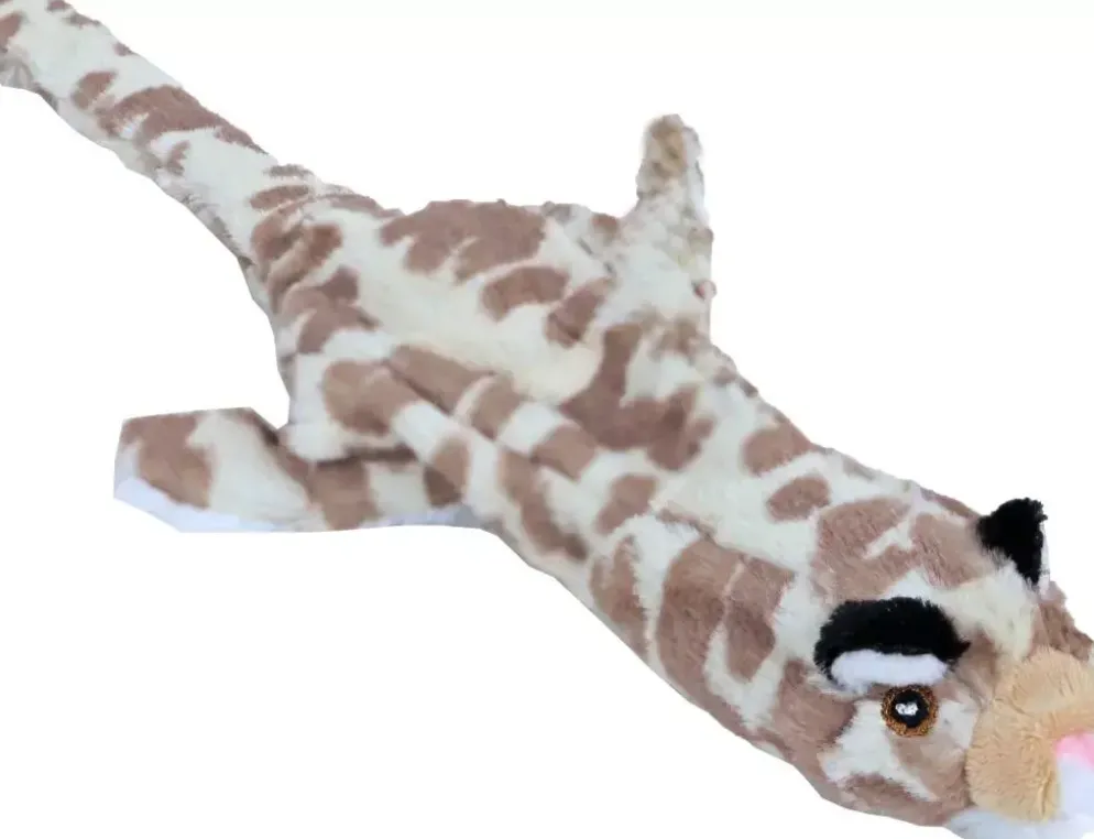 Boon hondenspeelgoed luipaard plat met piep pluche, 35 cm.