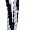 Boon hondenspeelgoed touwbal met lus XXL katoen zwart/wit, 50 cm.