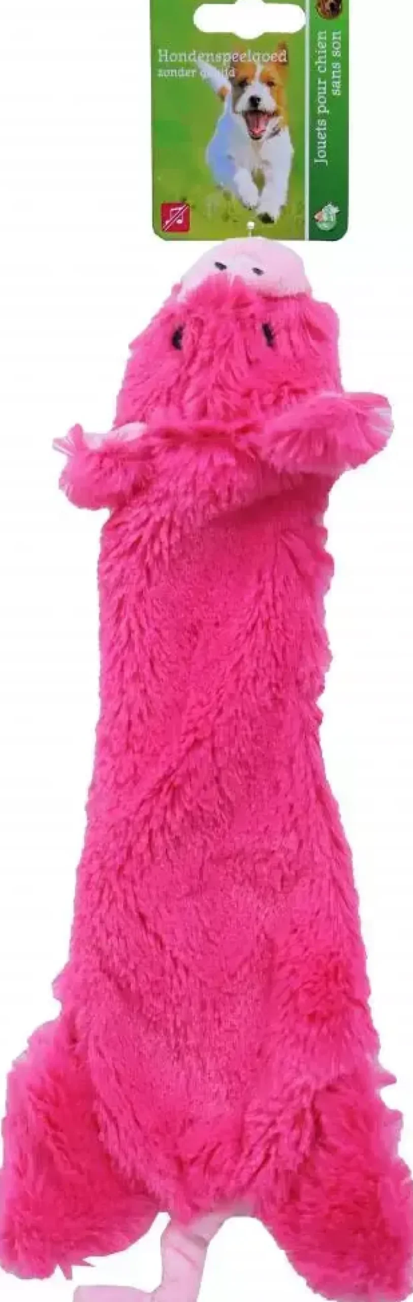 Boon hondenspeelgoed varken plat pluche roze, 35 cm.