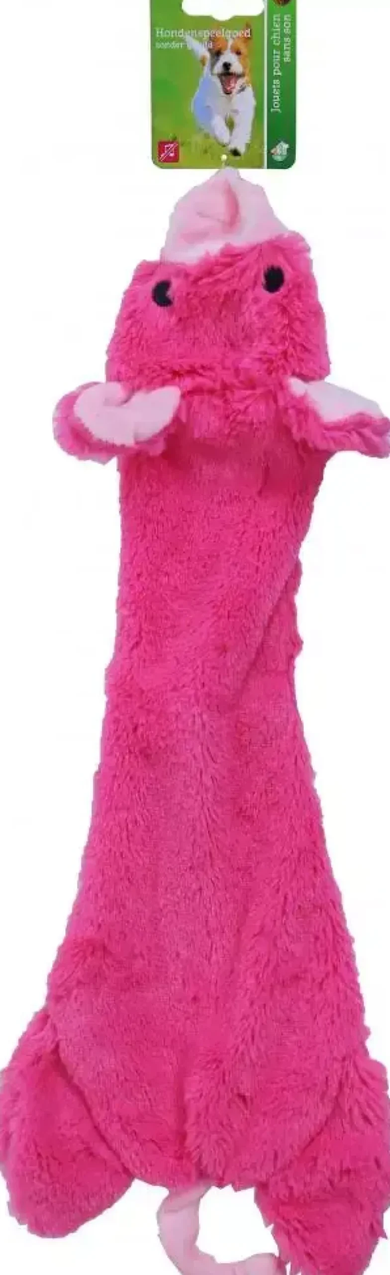 Boon hondenspeelgoed varken plat pluche roze, 55 cm.