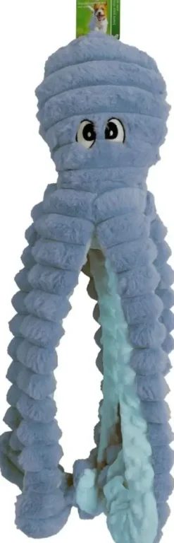 Boon hondenspeeltje octopus corduroy met piep blauw 65cm