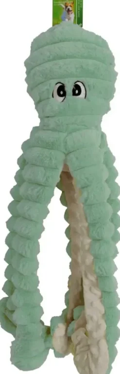 Boon hondenspeeltje octopus corduroy met piep groen 65cm