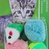 Boon kattenspeelgoed blister à 2 knisper bal, plastic bal en muis