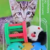 Boon kattenspeelgoed blister à 3 plastic bal, klos en muis