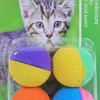 Boon kattenspeelgoed blister à 4 sponsballen, 2 kleuren