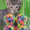 Boon kattenspeelgoed wirwar bal+bel 4cm pak a 4st