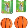 Boon piepende basketbal hondenspeeltje oranje 6cm