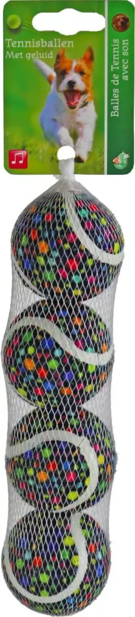 Boon tennisbal rainbow dot s net a 4 stuks