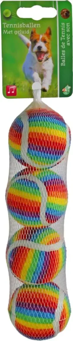 Boon tennisbal rainbow s net a 4 stuks
