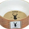 Boony "Est 1941" eetbak steen wicker sand, 18 cm