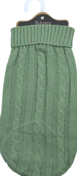Boony hondenkabeltrui olijf 35cm groen