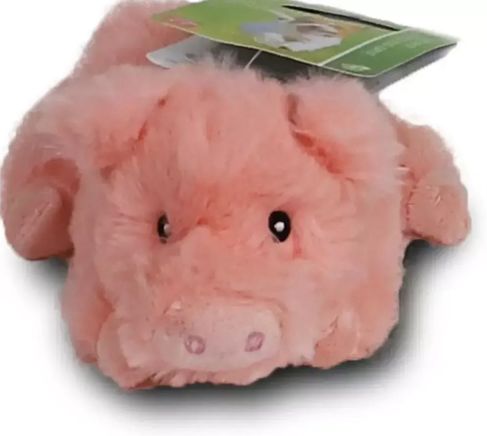 Boony hondenspeelgoed varken pluche eco met piep 16 cm