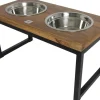 Boony Houten Dinnerset met Metalen Frame – 66 x 30 x 36,5 cm