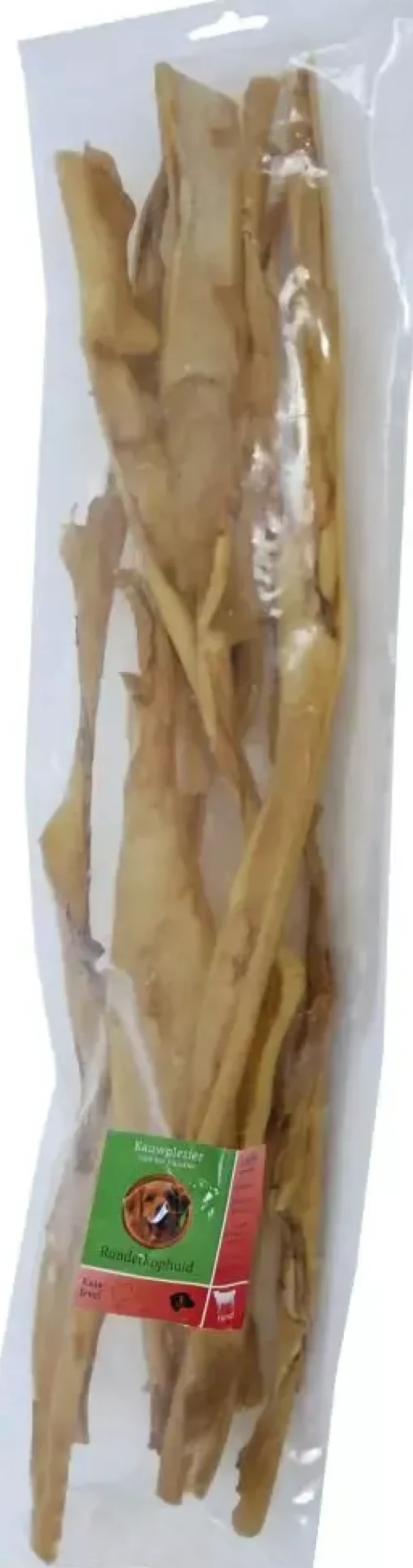 Boony natuurlijke snack runderkophuid 70cm, 6st